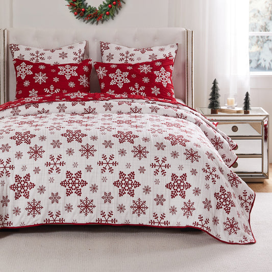 Snowflakes Quilt Set