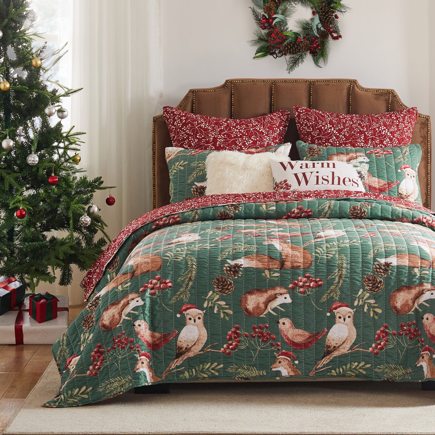Willow Holiday 3pc Quilt Set