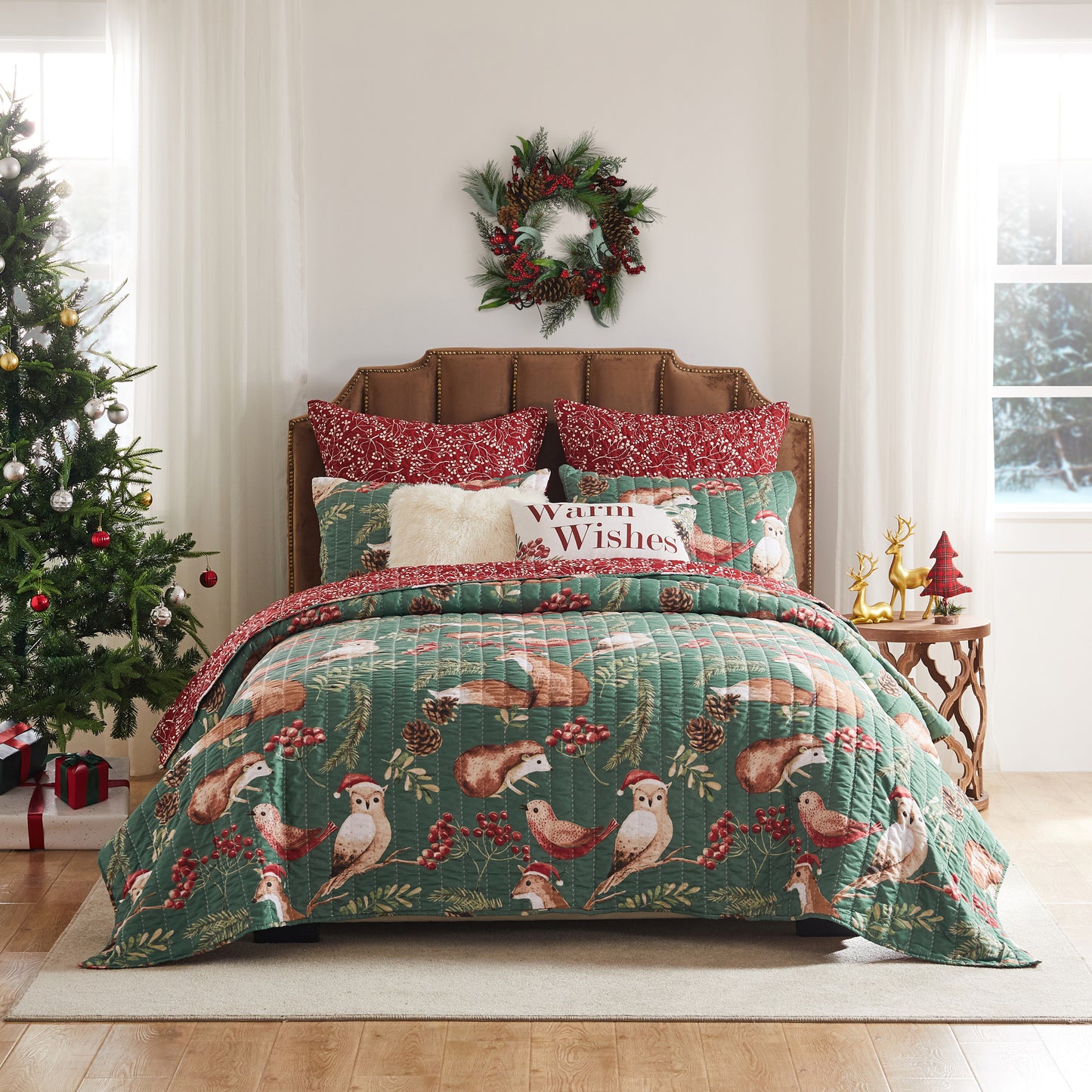 Willow Holiday 3pc Quilt Set