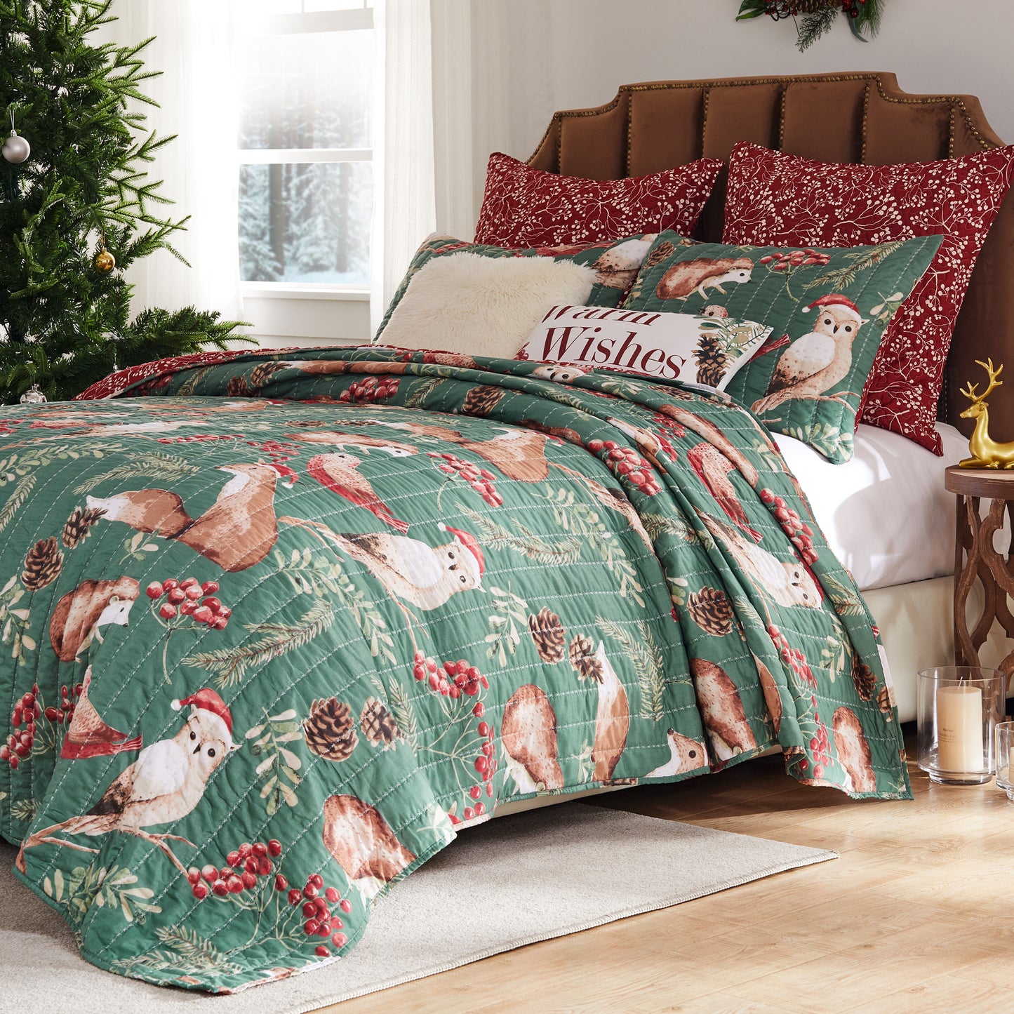 Willow Holiday 3pc Quilt Set