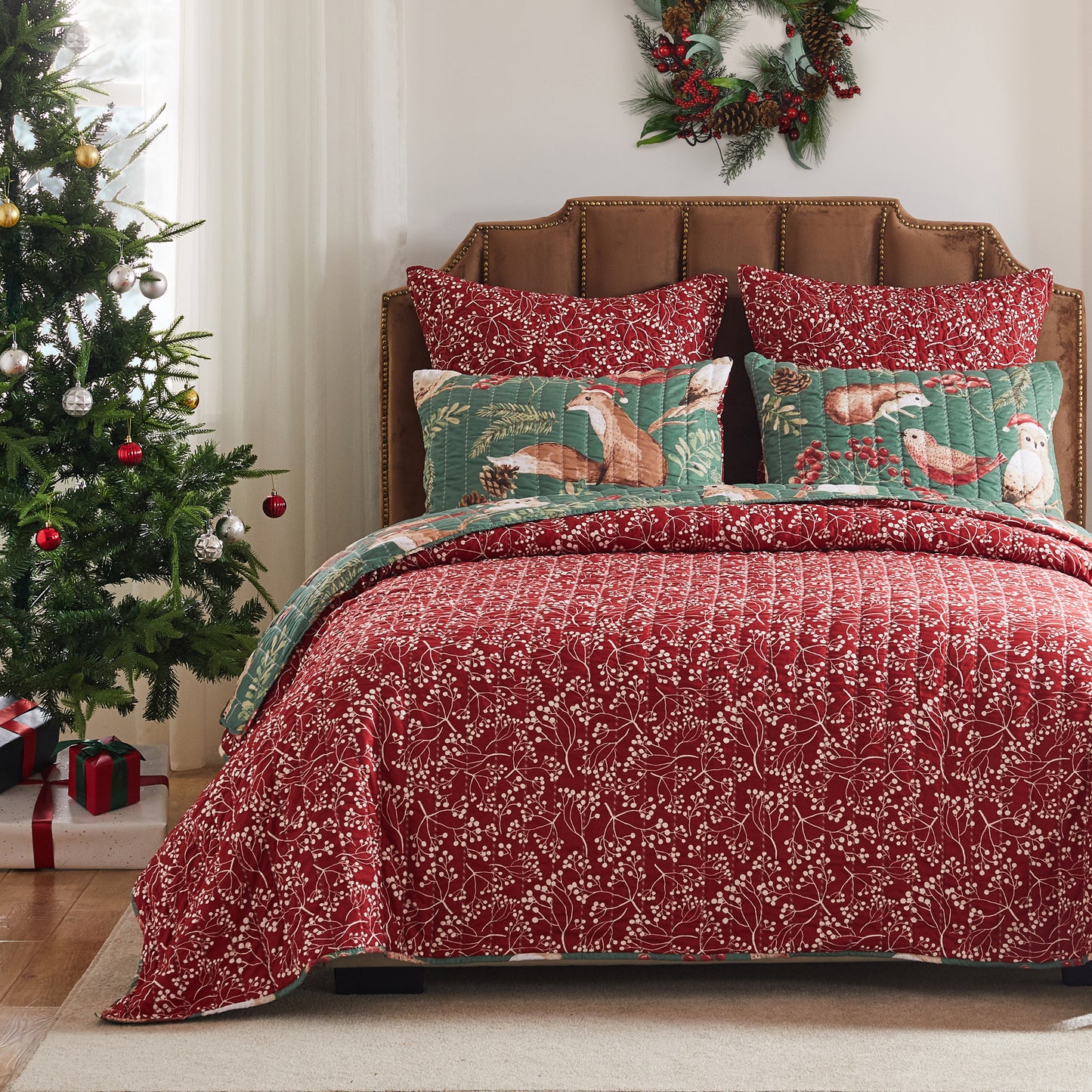 Willow Holiday 3pc Quilt Set